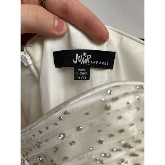 Jump Apparel Womens Strapless Sweetheart Neckline Lace Wedding Dress White 5/6 - Picture 6 of 9